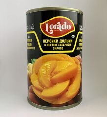 Персики дольки в легком сиропе тм 