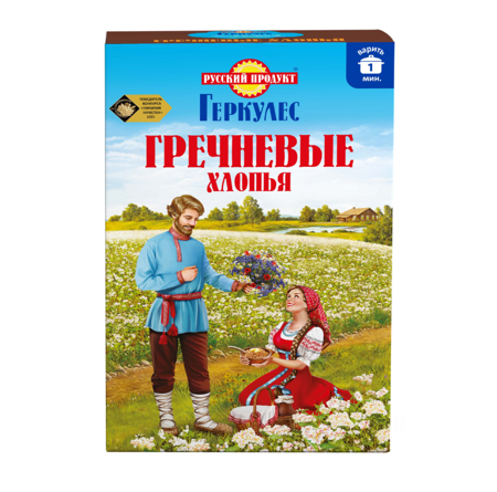 Хлопья гречневые Геркулес тм "Русский продукт" 300г